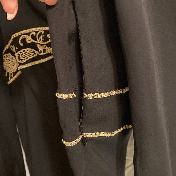 NWT π€ E.I.C. 100% Silk, Embroidered Beaded Blouse, Empire Waist, Side Zipper - Picture 9 of 12